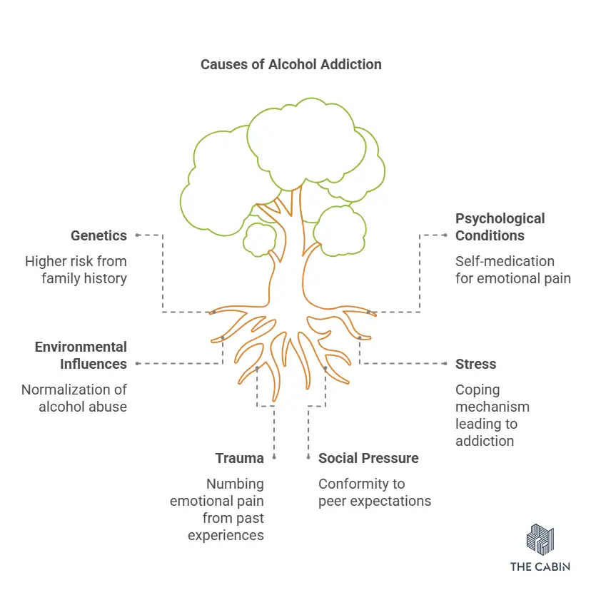 Causes-of-Alcohol-Addiction Causes of Alcohol Addiction